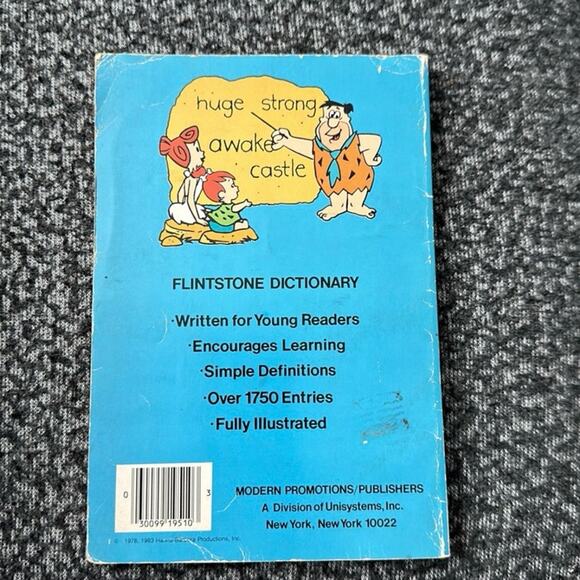 Vintage 1984 Flintstone Dictionary  Over 100 pages and 500 illustrations Great f - Picture 2 of 3